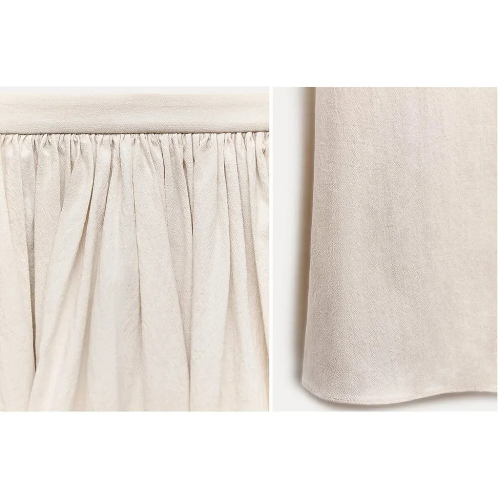 NEW ZARA ruffly ecru 2252 skirt size S - Picture 3 of 4